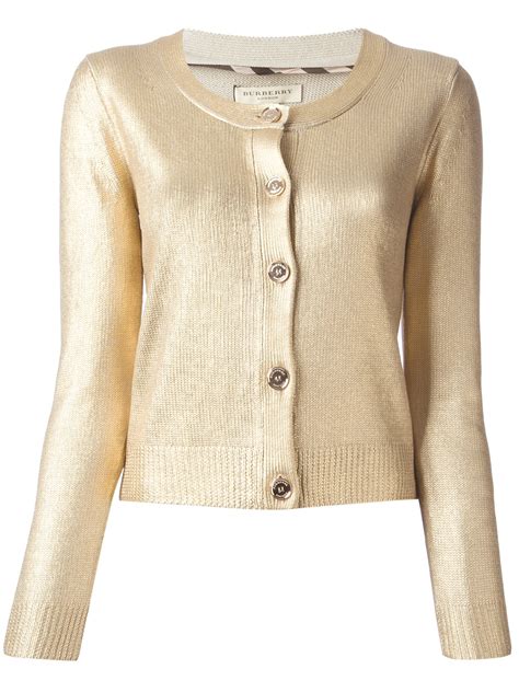 round neck burberry cardigan